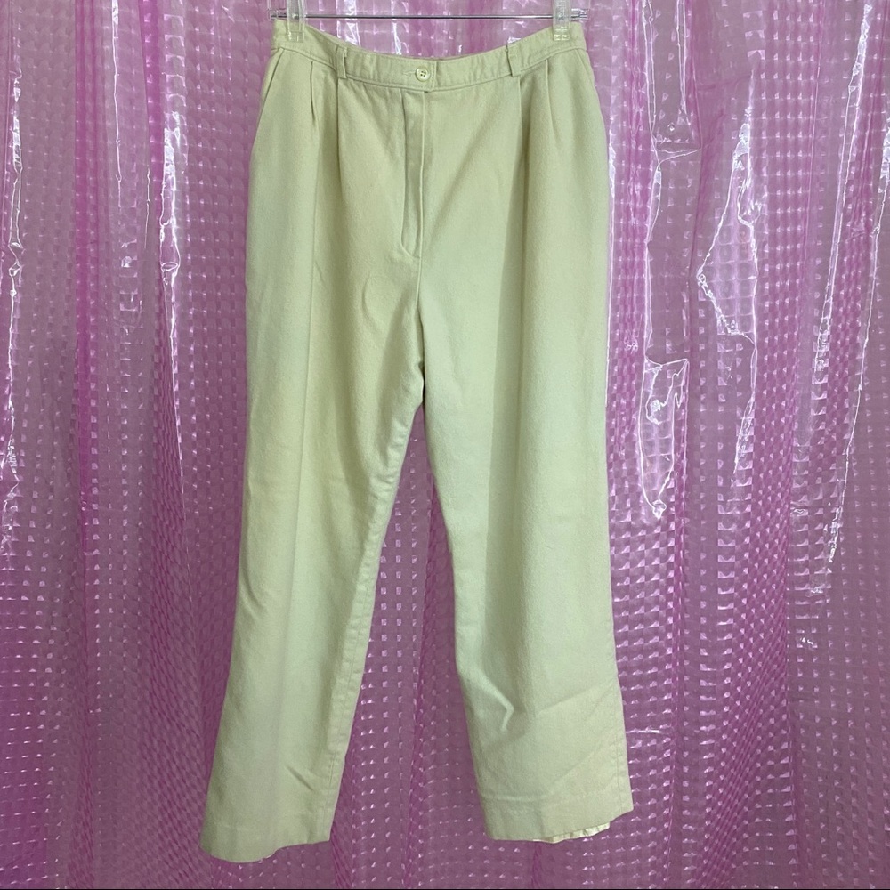 Cream Pendleton Lined Wool Pants Trousers